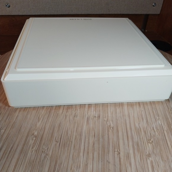 Vtg Estee Lauder Brush/Comb With Ivory Hard Plastic Makeup Case Jewelry Box 90s - Picture 9 of 16